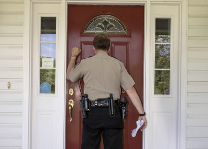 police search living room